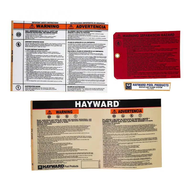 Hayward Label Pack Dex2420la6pak 1