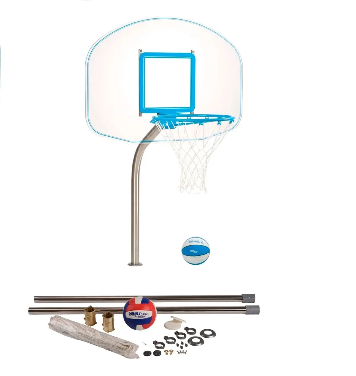 Dunn Rite Regulation Clearhoop And Volleyball Combo 1