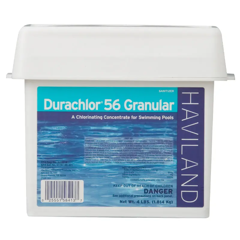 Durachlor 56 Granular Chlorine - 4 Pounds 1