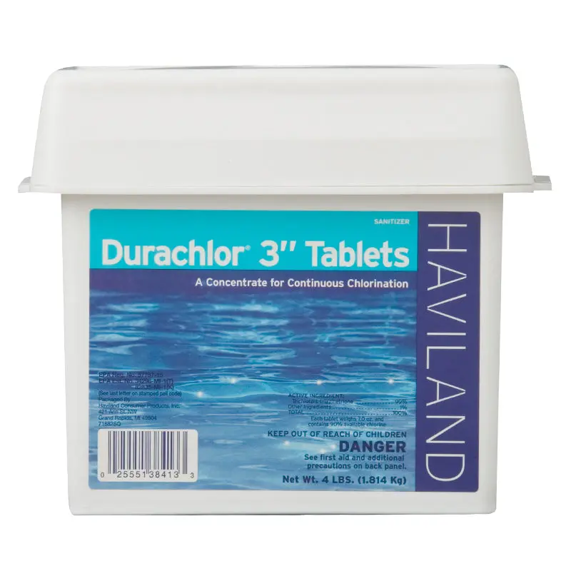 Durachlor 3" Chlorinating Tablets - 4 Pounds - Wrapped 1