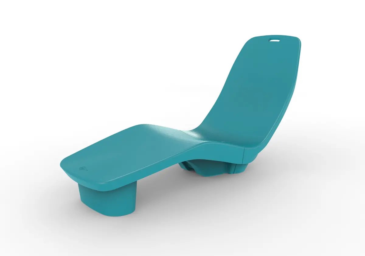 Tenjam Laylo Lounger With 4" Risers - Surf Blue 1