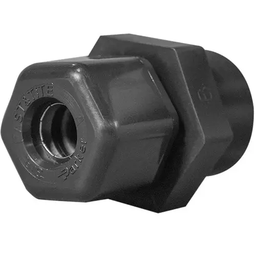 Parker Female Compression Fitting - 3/8" Thread X 3/8" Tubing 1