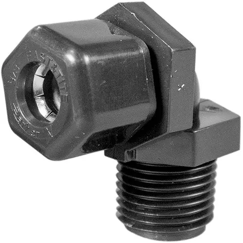 Parker Elbow Compression Fitting - 1/2" Thread X 3/8" Tubing 1