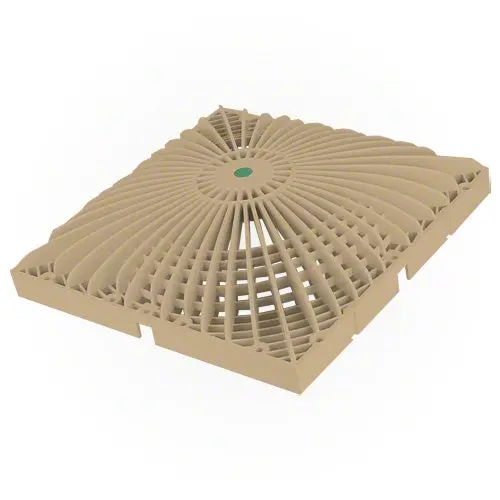 Aquastar 12" Moflow Retrofit Suction Outlet Cover - Tan 1