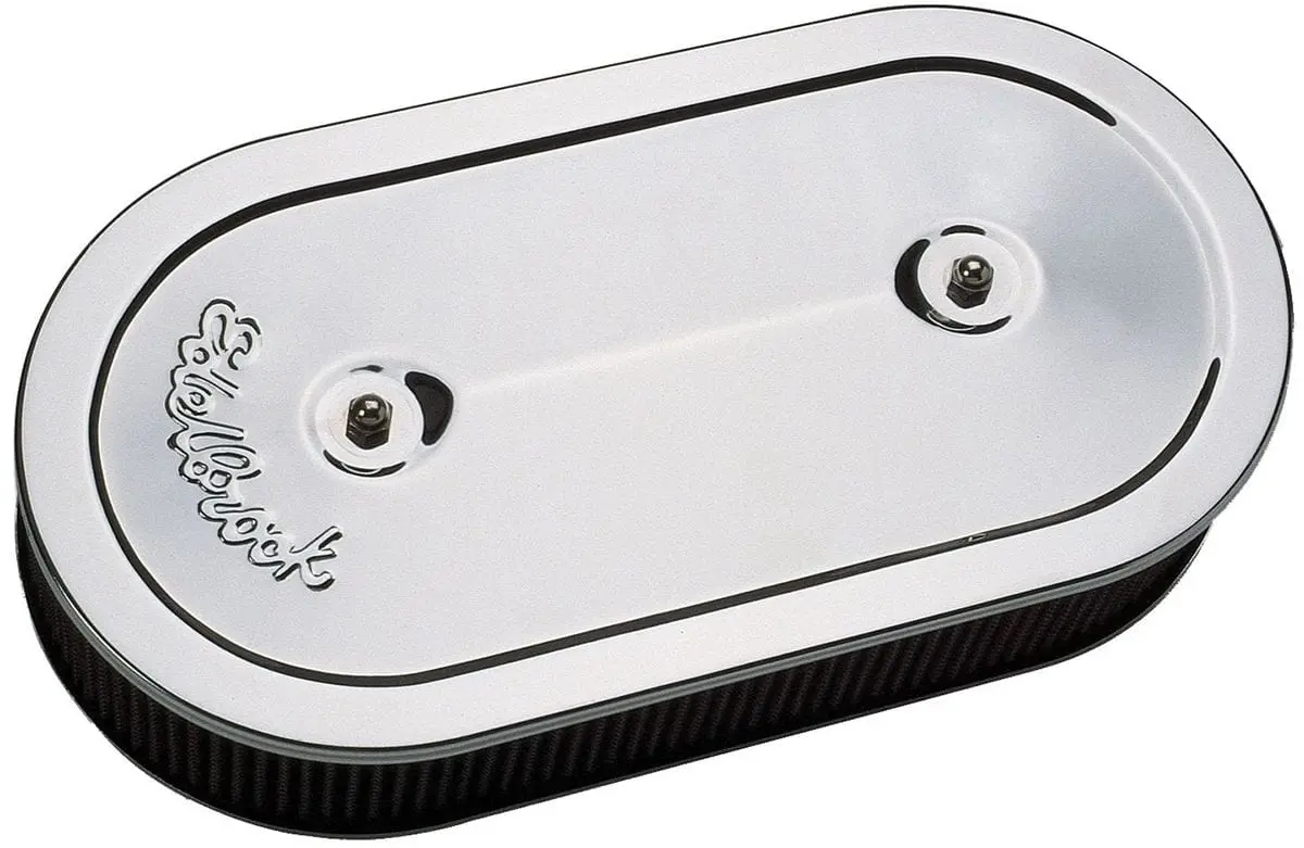 Edelbrock Ed1235 Chrome Oval Air Cleaner Assembly 1