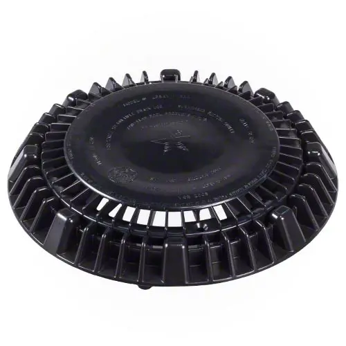 Aquastar 8" Round Suction Outlet Cover - Black 1