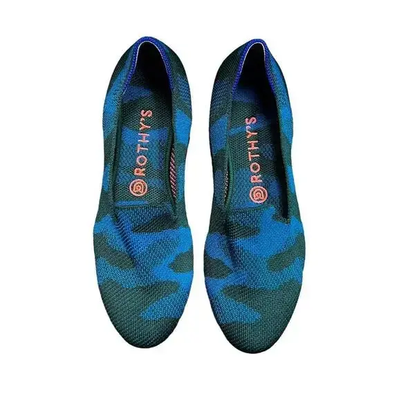 Rothy - Women - The Loafer - Camo Teal Blue 1