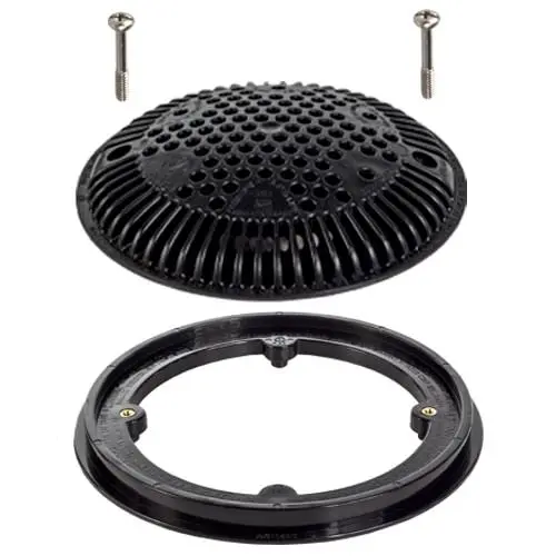 Hayward 8" Round Suction Outlet Frame & Cover Wg1030avblkpak2 1