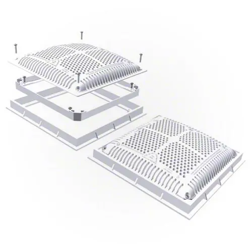 Hayward 12" Square Suction Outlet Cover W/ Frame Wg1032hf2pak2 1