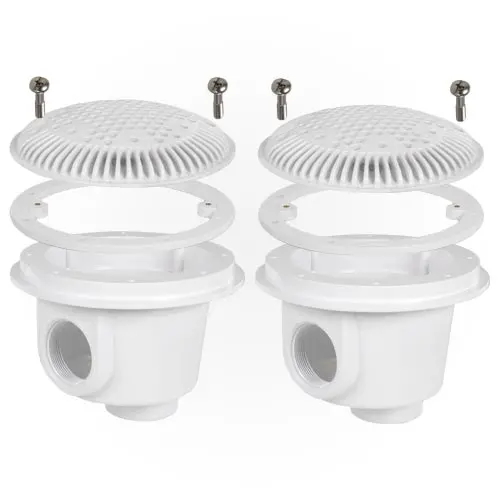 Hayward 8" Dual Suction Outlet - Vinyl Pools - Wg1049avpak2 - White 1
