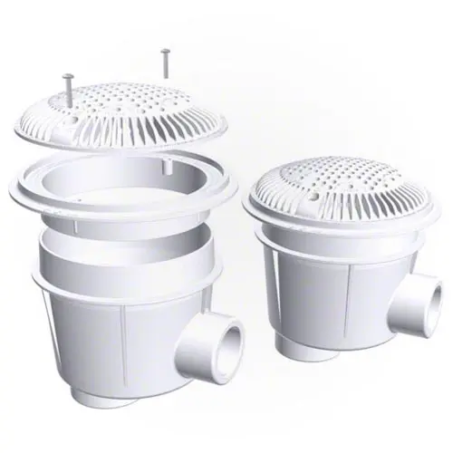 Hayward 8" Dual Suction Outlet W/ Adj Collar - Concrete Pools - Wg1154sdgrpak2 1