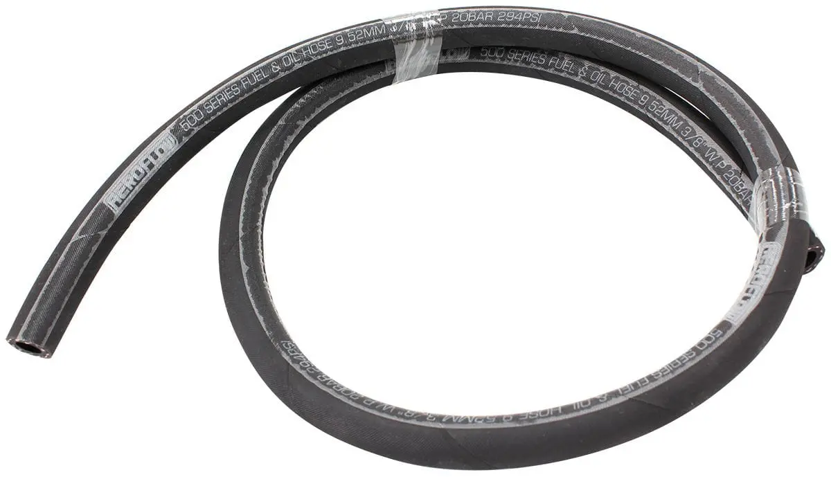 Af500-05-3Mblk 500 Series Black Push-Lock -5An Fuel Hose (3 Ft) 1