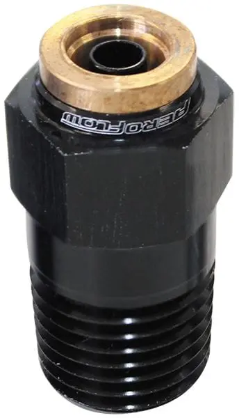 Af121-02Blk 1/8" Npt To 3/16" Push-To-Connect Straight Fitting – Black Anodized 1