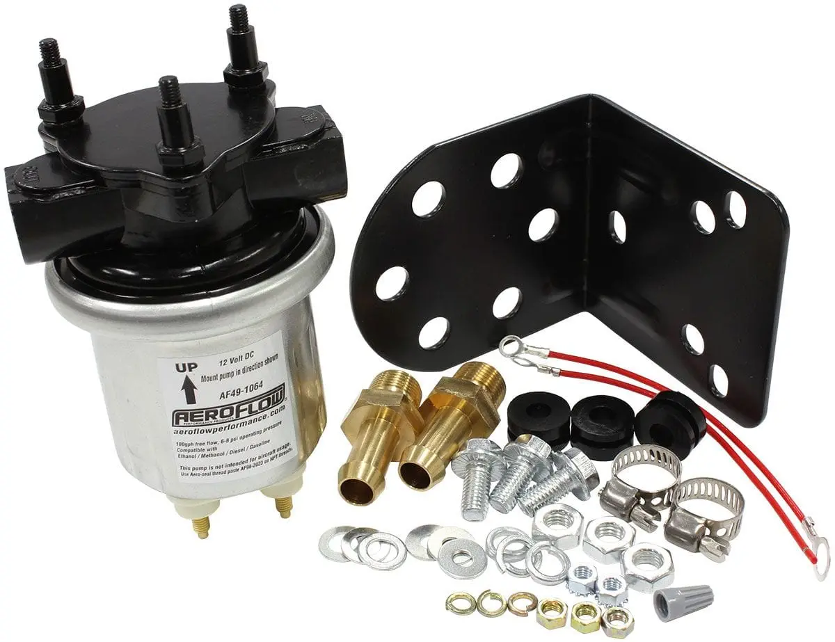 Compact 100 Gph Electric Fuel Pump – Silver Finish, 6–8 Psi Output, Ideal For Carbureted Systems (Af49-1064) 1