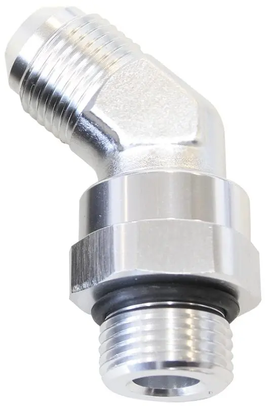 45-Degree Orb-To-Male Flare Adapter: Converts -10 Orb To -8 Flare Thread 1