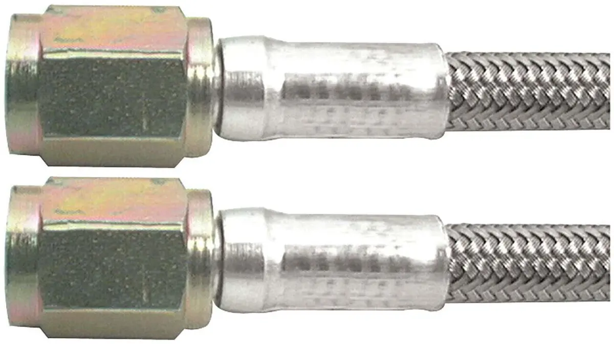 Allstar Performance All46300-15 Braided Steel Brake Line Kit – High-Pressure Flexible Hose 1