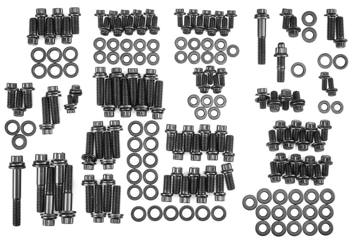 Engine Accessory Bolt Kit – 12-Point Black Oxide Steel Hardware 1