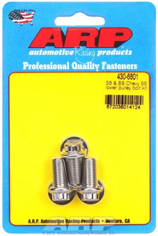 Stainless Steel Crank Pulley Bolt Kit – 12-Point Hex Head, Ar430-6801 1