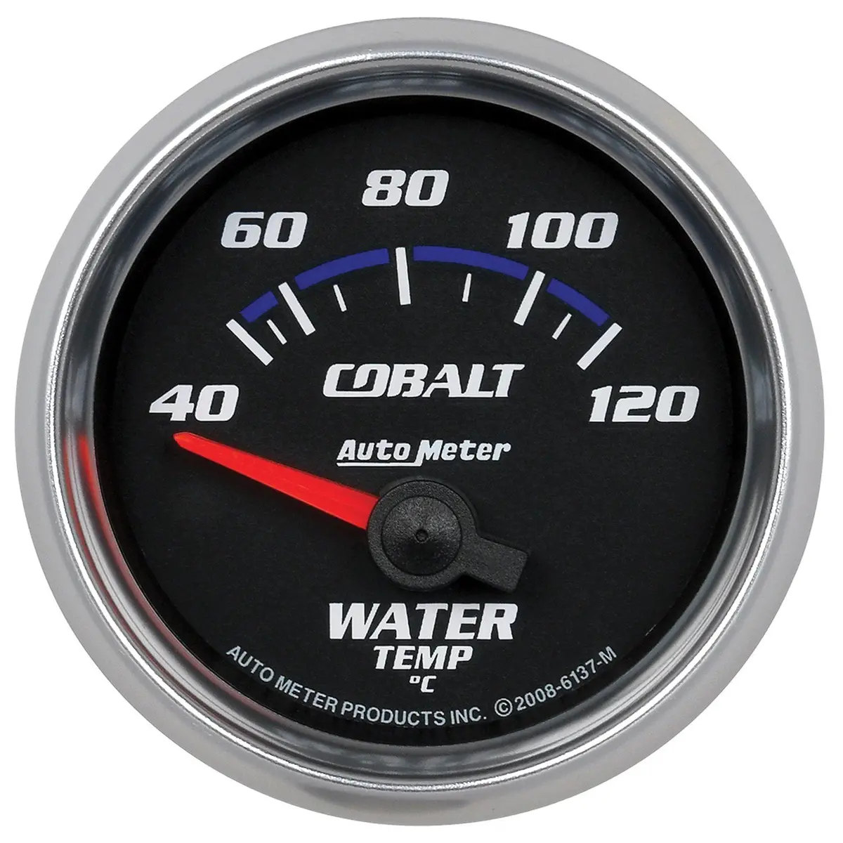 Autometer Cobalt Au6137-M Water Temp Gauge – Modern White-Led Backlit Dial With Metric Options 1