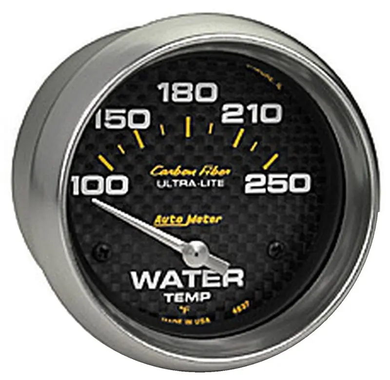 Carbon Fiber Water Temperature Gauge – 2-1/16" (52Mm) Analog Dial Au4837 1