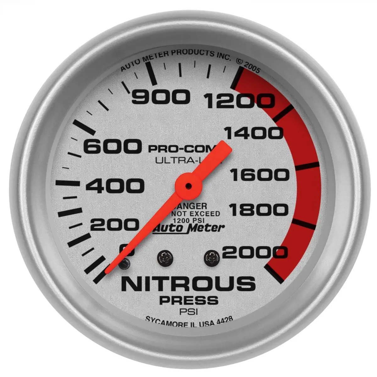 Autometer Ultra-Lite Analog Gauge – 2-1/16" Diameter, White Face 1