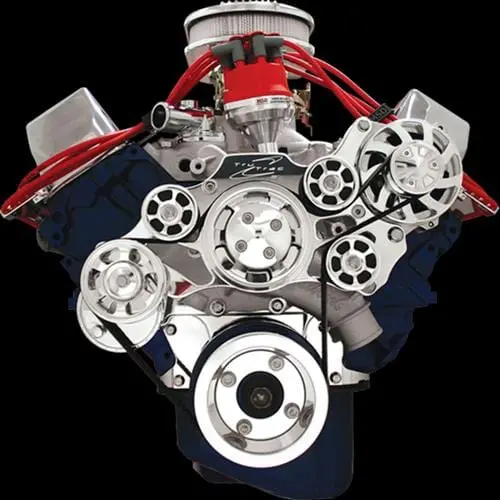 Billet Specialties Tru-Trac Serpentine Drive Kit – A/C-Free Configuration For Engine Bay Cleanliness 1