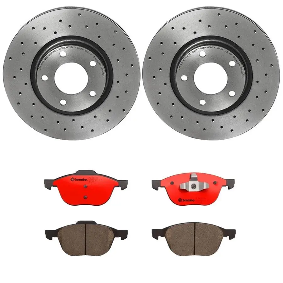Brembo Ktx0107 Premium Brake Pad And Rotor Kit – Direct-Fit Disc System 1