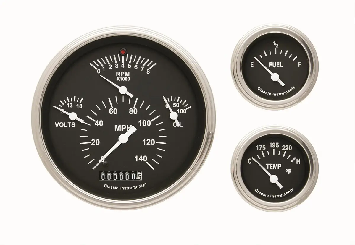 Classic Instruments Ch01Bslc 1957 Chevy Gauge Package – Vintage Style 1
