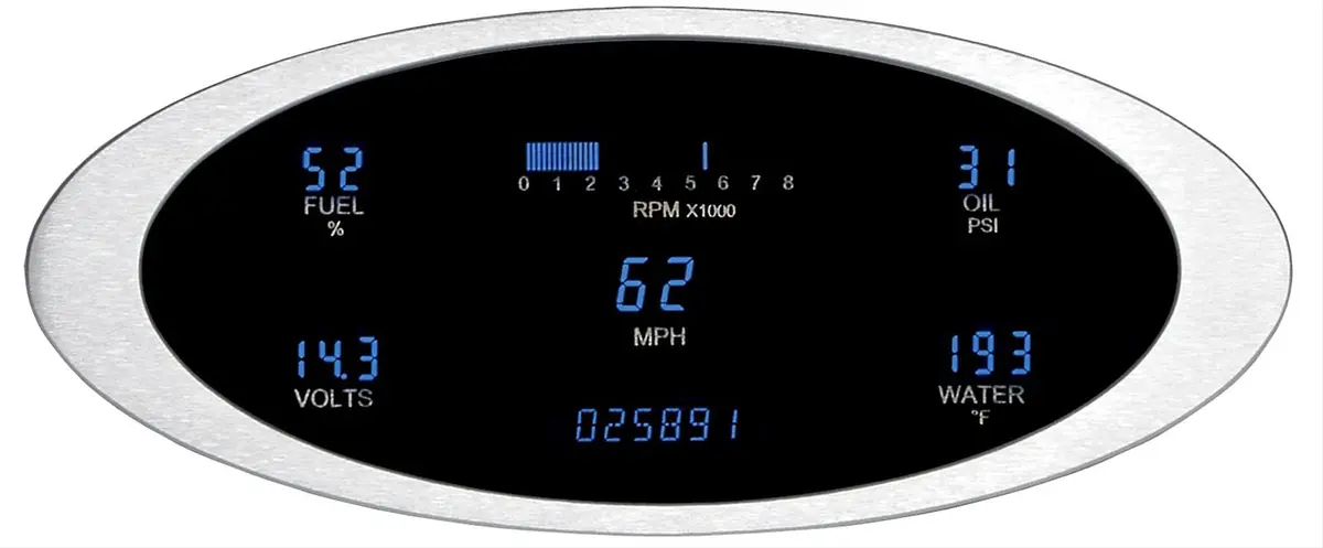 Dakota Digital Vfd3-1011-B Elliptical Designer Series Digital Gauge Kit 1