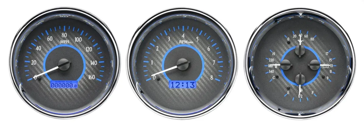Dakota Digital Vhx-1020-C-B Full-Digital Gauge Cluster With Black Face 1