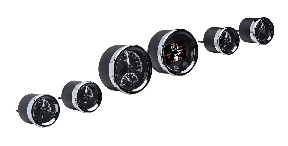 Dakota Digital Hdx-2060-K Universal Round Analog Gauge Kit – Hdx Series 2
