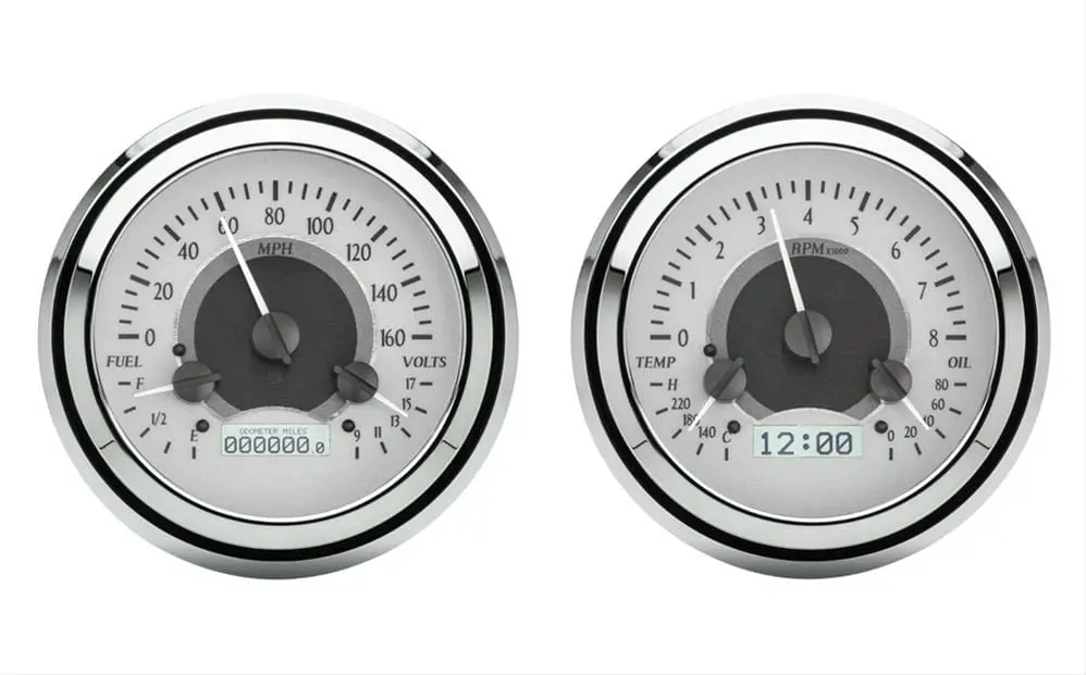 Dakota Digital Vhx-47C-Pu-S-W Analog Gauge System – Plug-And-Play Dash Integration 1