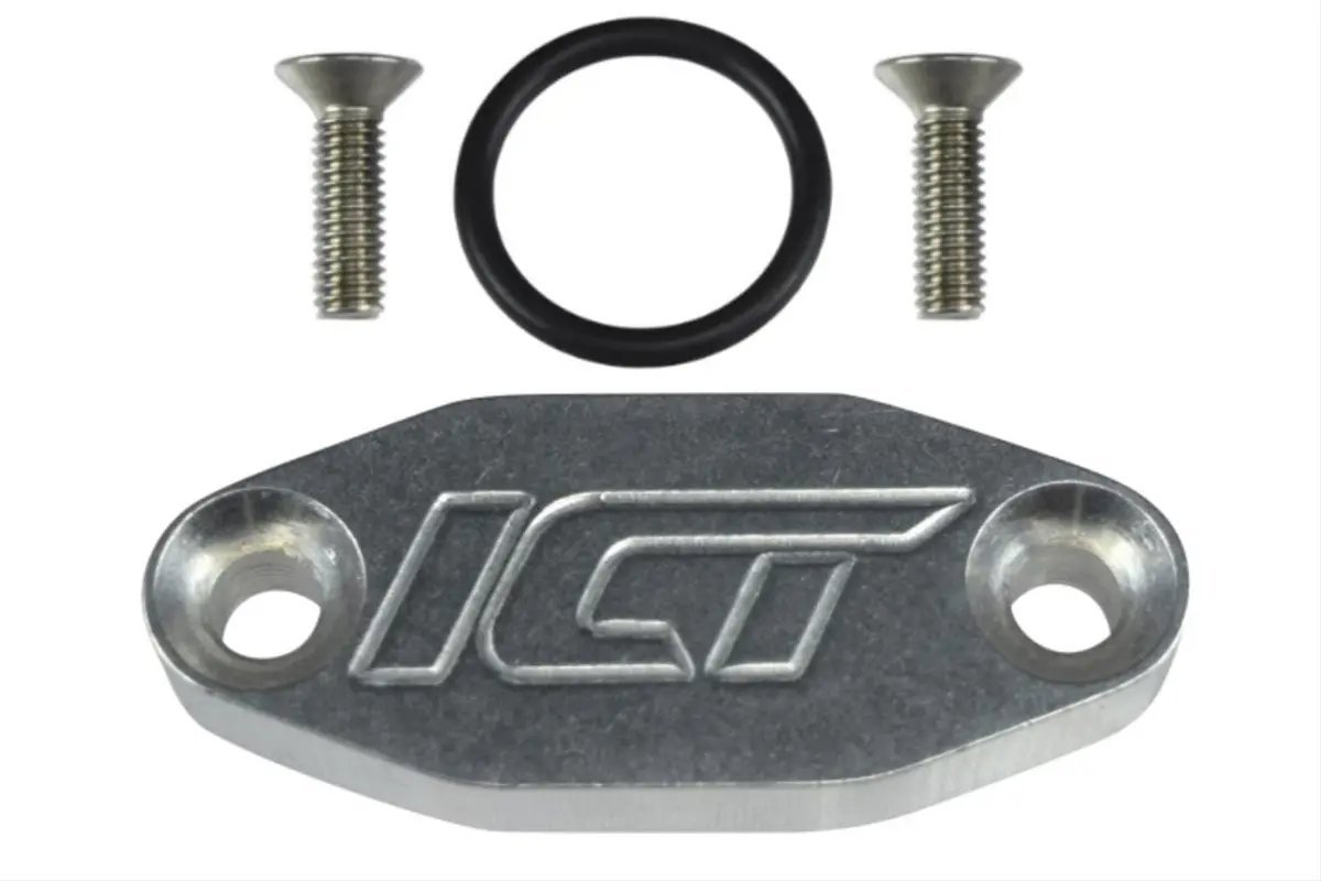 Ict Billet 551621 Oil Cooler Port Delete Plate – Cnc-Machined Aluminum Block Off Kit 1