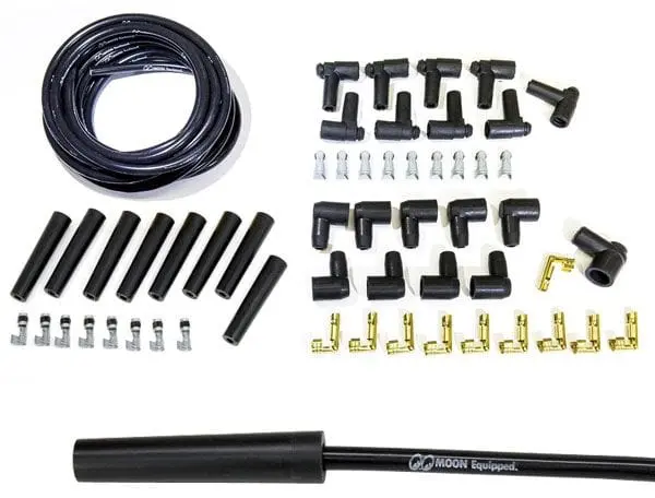 Black Universal Spark Plug Wire Set – Mnmqta2444 High-Performance Leads 1