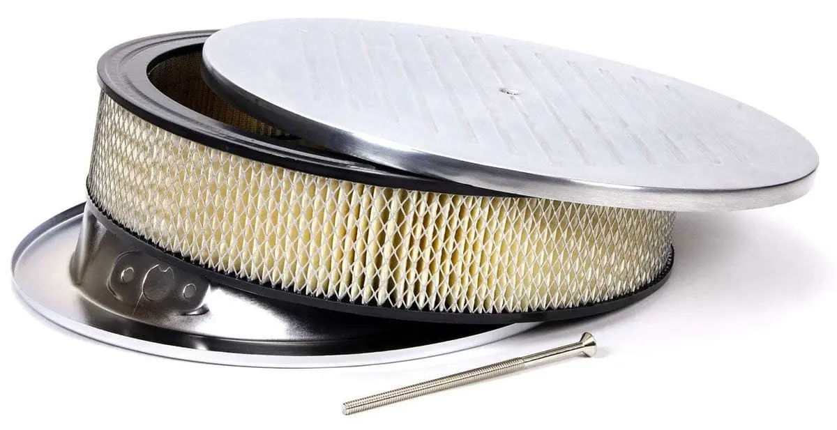 Rpcr6801 Polished 14" X 3" Ball-Milled Air Filter Assembly 1