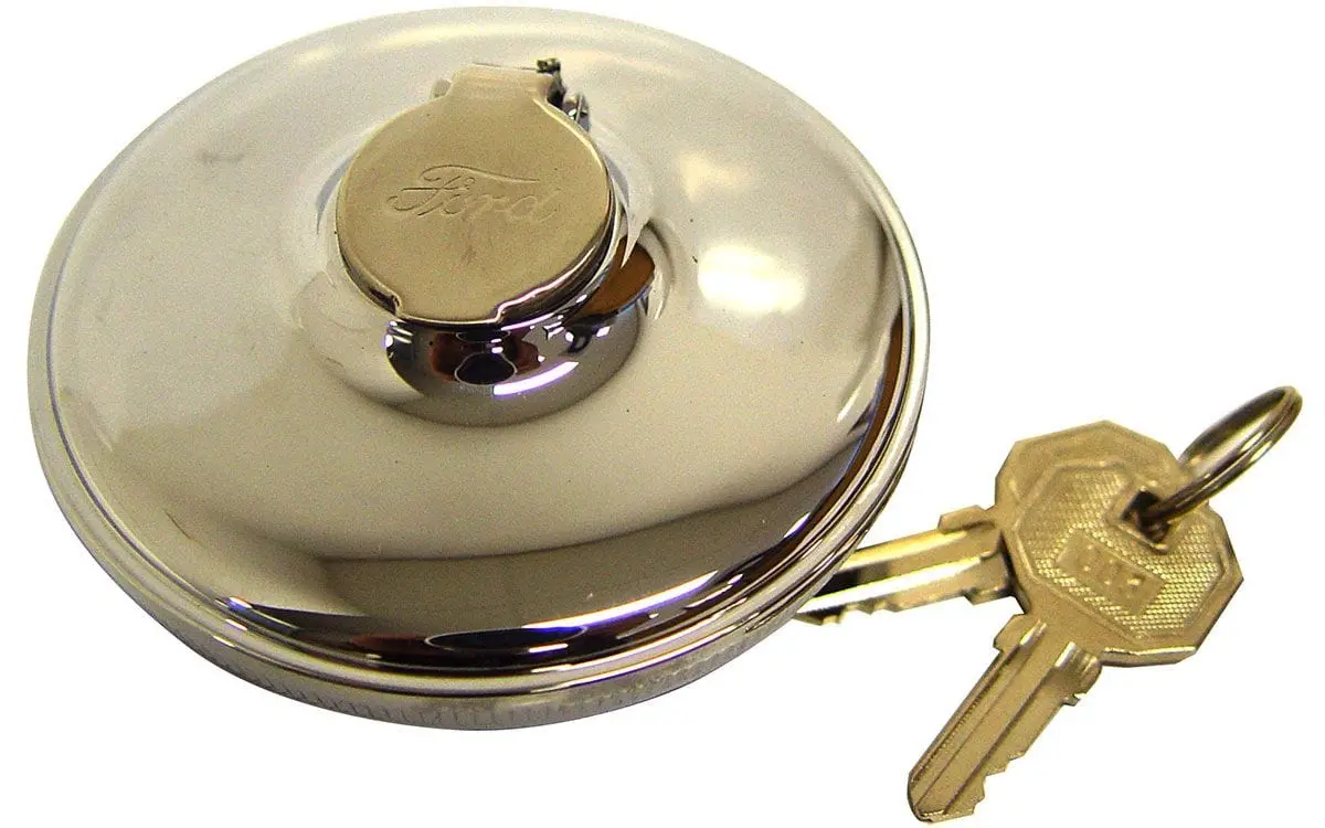 Vintique Ford-Script Locking Gas Cap – Authentic Vintage Style 1